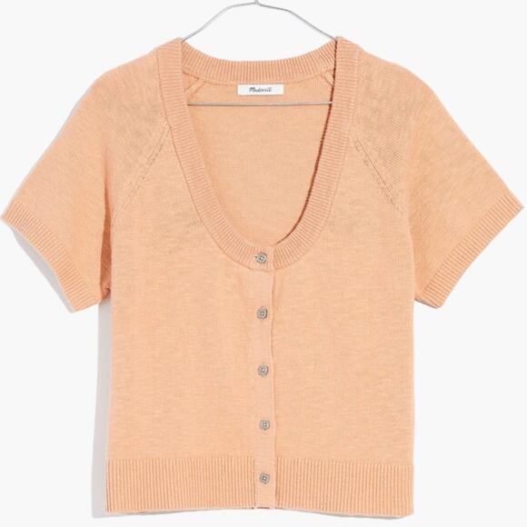 Madewell Tops - Madewell Linden Scoop Sweater Tee - Peach Size S